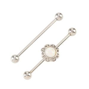 Hottopic 14G STEEL FILIGREE INDUSTRIAL BARBELL